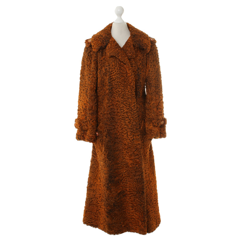 Christian Dior Persian lamb fur fur coat in Orange