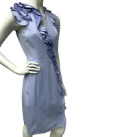 Mugler Kleid aus Baumwolle in Blau
