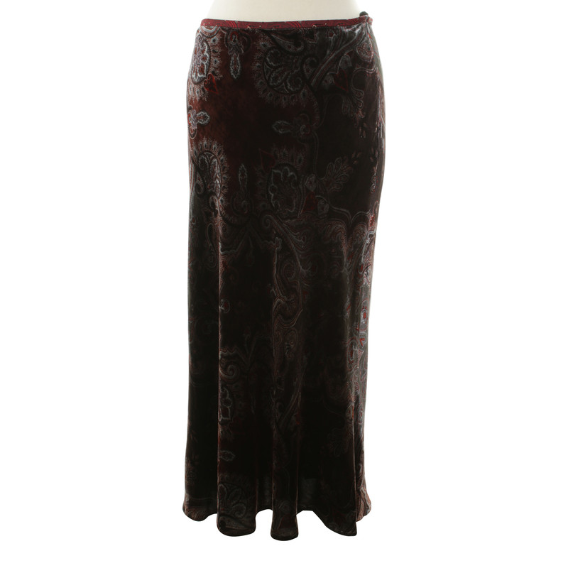Windsor Velvet skirt with Paisleyprint