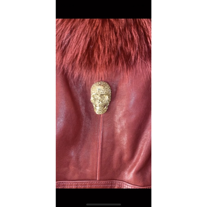 Philipp Plein Vest Leather in Red