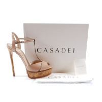 Casadei Sandalen aus Leder in Nude