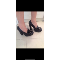 Burberry Wedges Leather in Black