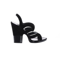 Rochas Sandals Leather in Black