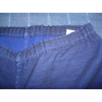 Issey Miyake Paire de Pantalon en Coton en Bleu