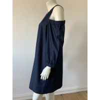 Tibi Kleid aus Baumwolle in Blau