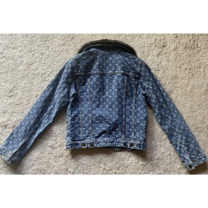 Louis Vuitton Jacke/Mantel aus Baumwolle in Blau