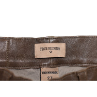 True Religion Trousers Leather in Khaki