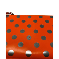 Comme Des Garçons Clutch Leer in Oranje