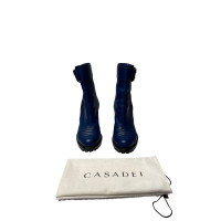 Casadei Stiefeletten aus Leder in Blau