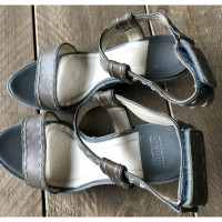 Cinque Sandalen aus Leder in Grau