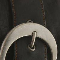 Christian Dior Gaucho Saddle Bag Leer in Zwart