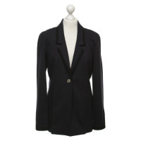 Chanel Uniform Blazer en bleu foncé / noir