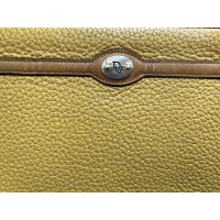 Christian Dior Clutch Bag Leather in Yellow