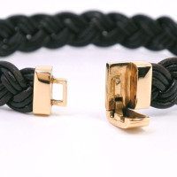 Gucci Armreif/Armband aus Leder in Schwarz