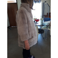Simonetta Ravizza Jacke/Mantel aus Pelz in Grau