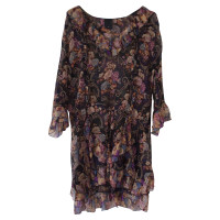 Anna Sui Silk dress with floral pattern