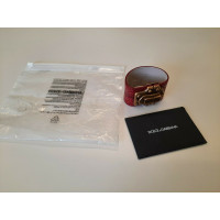 Dolce & Gabbana Armreif/Armband aus Leder in Rot