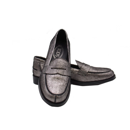 Tod's Slippers/Ballerinas Leather in Silvery