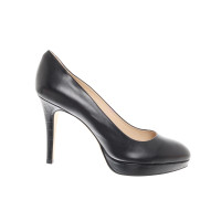 Navyboot Pumps/Peeptoes aus Leder in Schwarz