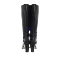 Jil Sander Stiefel aus Leder in Schwarz