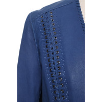 Elie Tahari Jacke/Mantel aus Leder in Blau