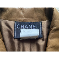 Chanel Jacket/Coat Leather in Brown