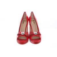 Moschino Love Pumps/Peeptoes Leather in Red