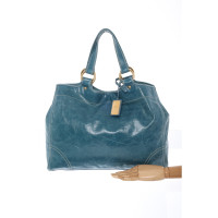Carshoe Shopper Leather in Turquoise