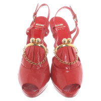 Moschino Pumps/Peeptoes Leather in Red