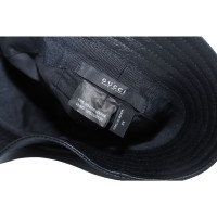 Gucci Hut/Mütze aus Leder in Schwarz