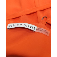 Alice + Olivia Kleid aus Seide in Orange