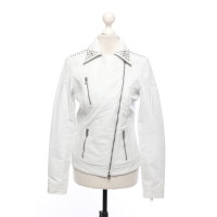 Goosecraft Veste/Manteau en Cuir en Blanc