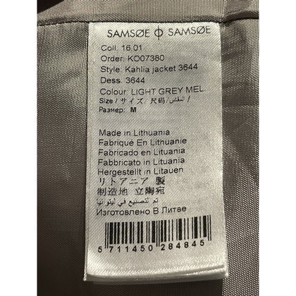Samsøe & Samsøe Jacke/Mantel aus Wolle in Grau