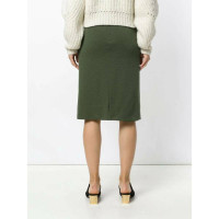 Jean Louis Scherrer Skirt Wool in Olive