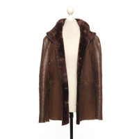 Strenesse Blue Jacket/Coat Leather in Brown