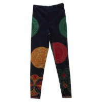 Gianni Versace Velvet pants with colorful imprint