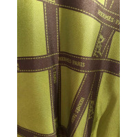 Hermès Vestito in Seta in Verde oliva