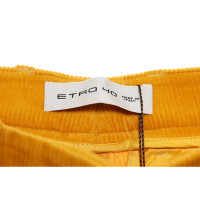 Etro Hose aus Baumwolle in Gelb