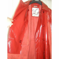 Maliparmi Giacca/Cappotto in Pelle in Rosso
