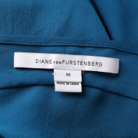 Diane Von Furstenberg Oberteil aus Seide in Blau