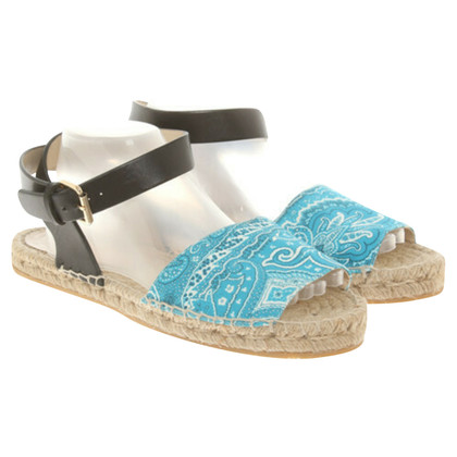 Etro Sandals Leather in Turquoise
