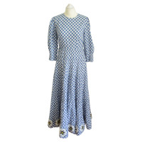Rixo Kleid aus Baumwolle in Blau