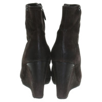 Prada Brown Suede Ankle Boots