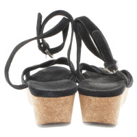 Ugg Australia Wedges aus schwarzem Wildleder