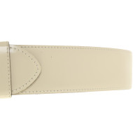 Moschino Leather belt in cream white