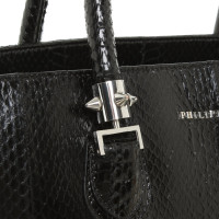 Philipp Plein Handtasche aus Leder in Schwarz