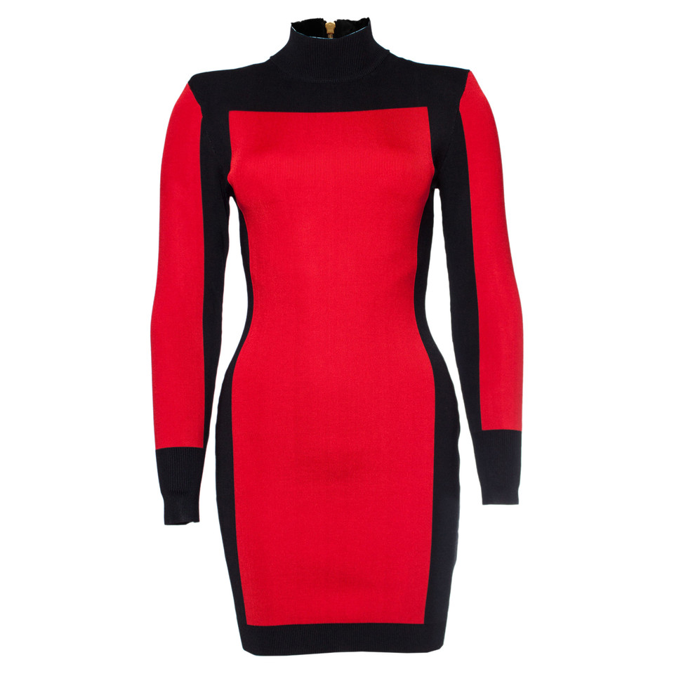 Balmain X H&M Kleid aus Viskose in Rot