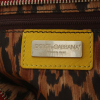 Dolce & Gabbana Handtasche aus Leder in Gelb