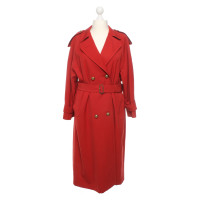 Burberry Giacca/Cappotto in Lana in Rosso