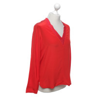 Sandro Silk blouse in red